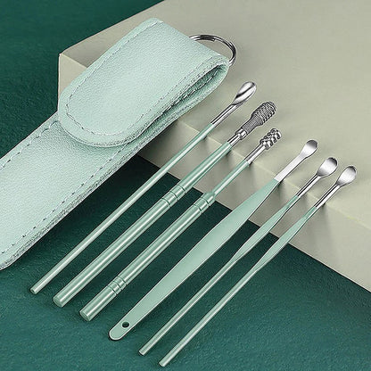 6PCS Ear Cleanser Spoon Health Care Earpick Ear Cleaner Wax Removal Tool