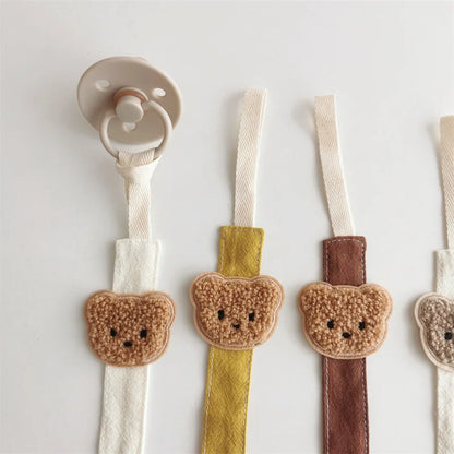 Cute Bear Baby Pacifier Chain Clips Holders